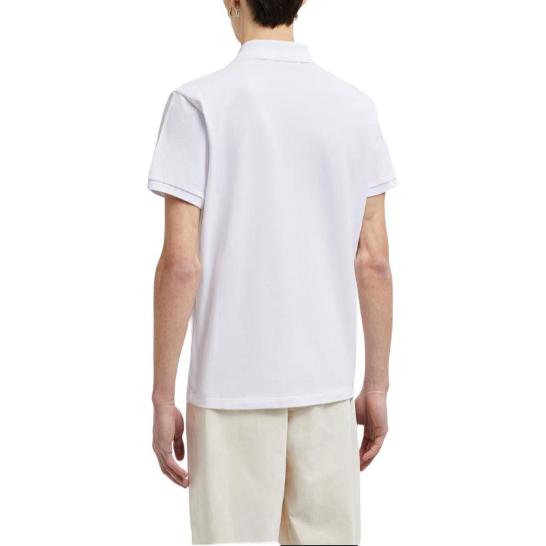 Purchase Moncler FW24 Polo Slim Fit Blanco con Logo. J20918A0000589A1600A
