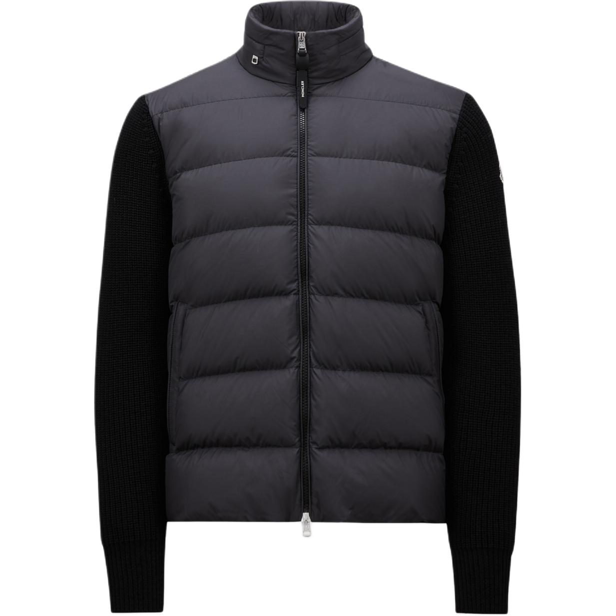 Moncler FW24 Bissen Black Ripstop Wool Zip Long Sleeve Down Jacket Unisex J20919B00032M1131999
