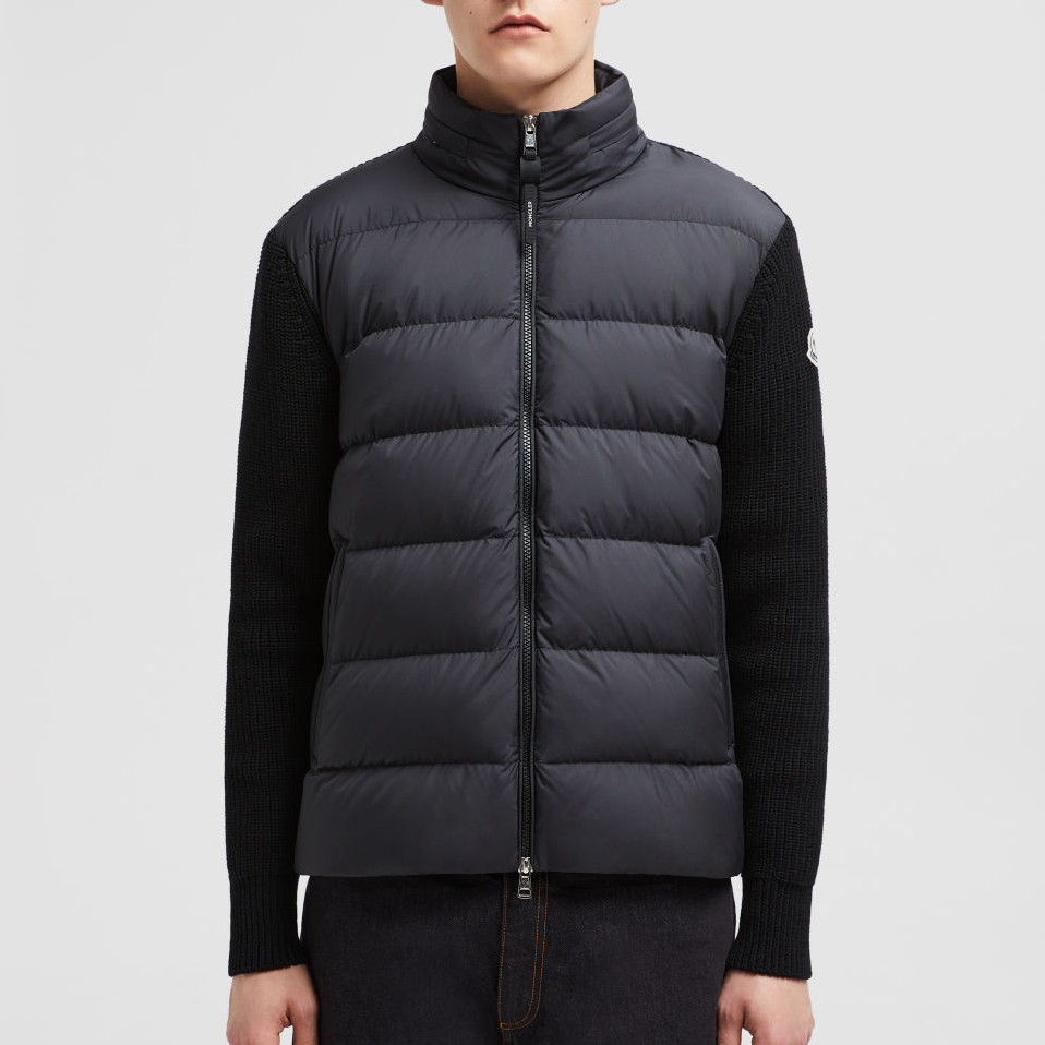 Moncler FW24 Bissen Black Ripstop Wool Zip Long Sleeve Down Jacket Unisex J20919B00032M1131999 圖 3