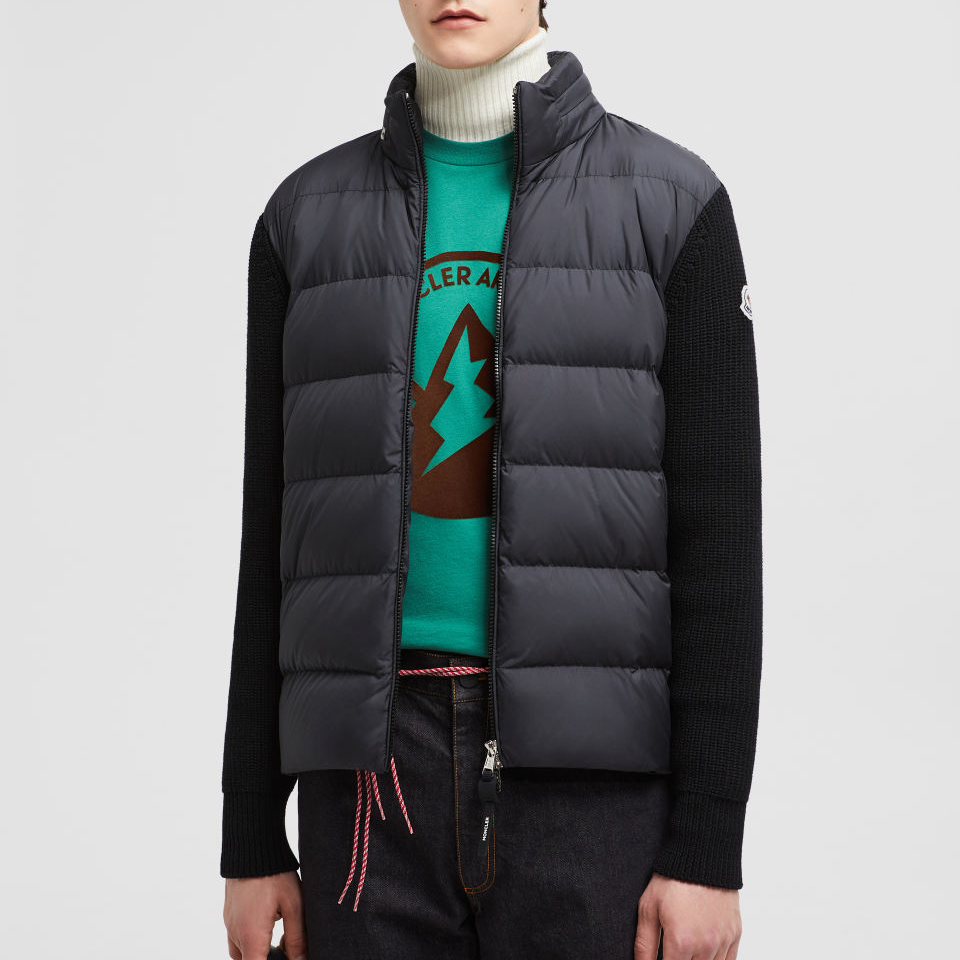 Moncler FW24 Bissen Black Ripstop Wool Zip Long Sleeve Down Jacket Unisex J20919B00032M1131999 圖 5