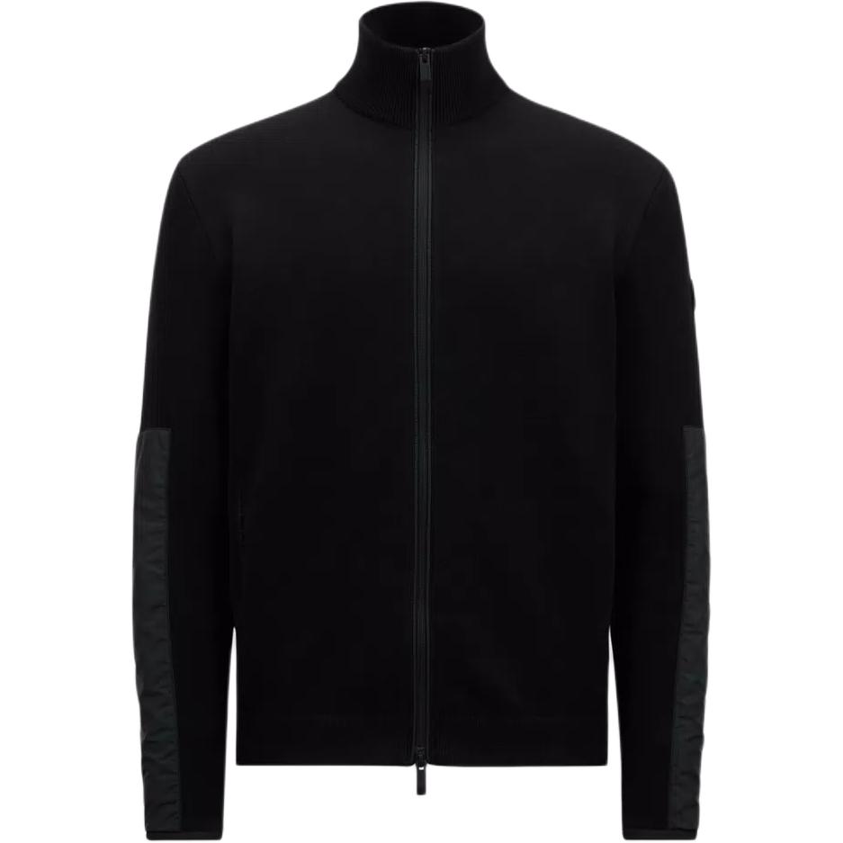Moncler FW24 Black Cotton Stand-Collar Jacket with Two-Way Zipper J20919B00009M1367999