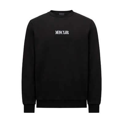 Moncler FW24 Black Fleece Embossed Logo Embroidered Crewneck Sweatshirt Men J20918G00040809KR999