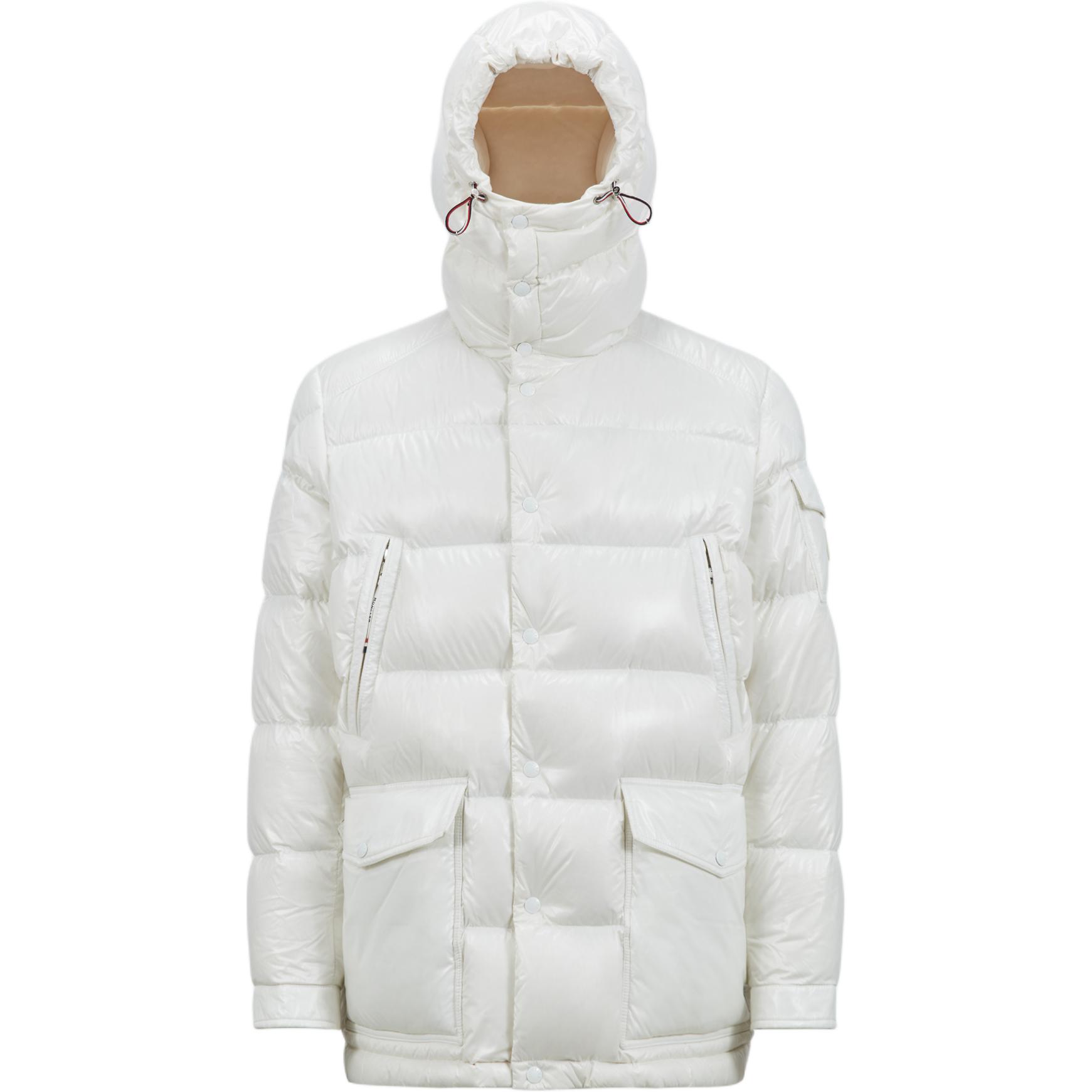 Buy Moncler FW24 Chiablese 白色羽絨連帽短版拉鍊外套 男女款。 J20911A001625963V031