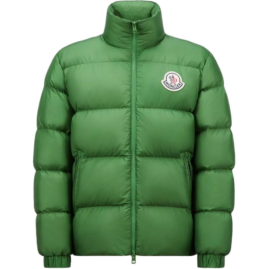 Moncler FW24 Citala Logo Patch Short Puffer Jacket Unisex Green J20911A000745396L86W