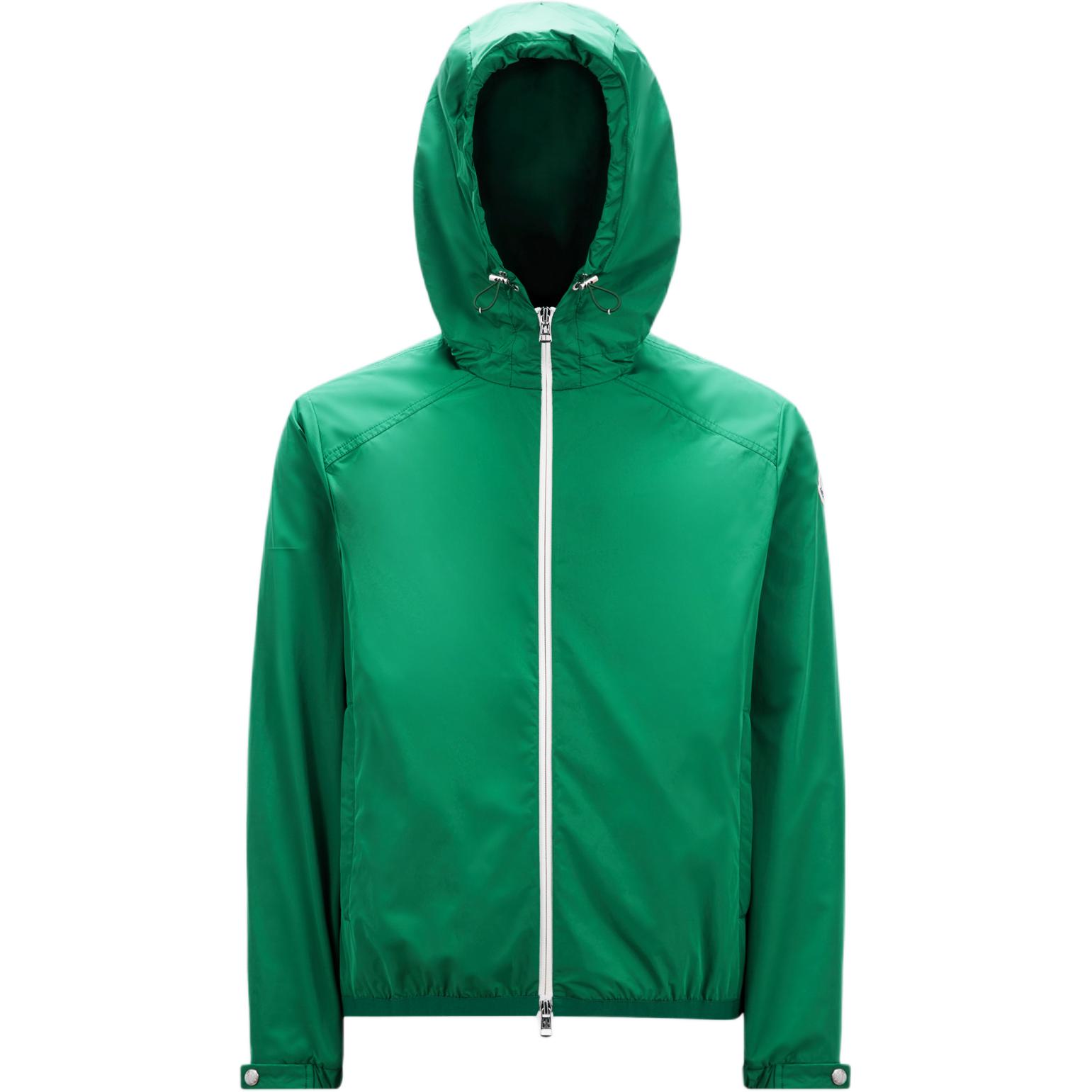 Moncler FW24 Clapier Logo Print Hooded Jacket Green J10911A0009854A91841