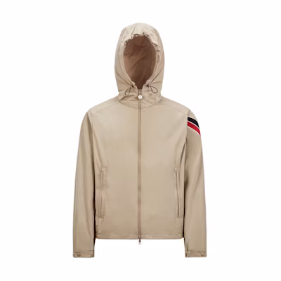 Moncler FW24 Claut Gray Taupe Tricolor Zip Hoodie Jacket. J20911A0006754A91208