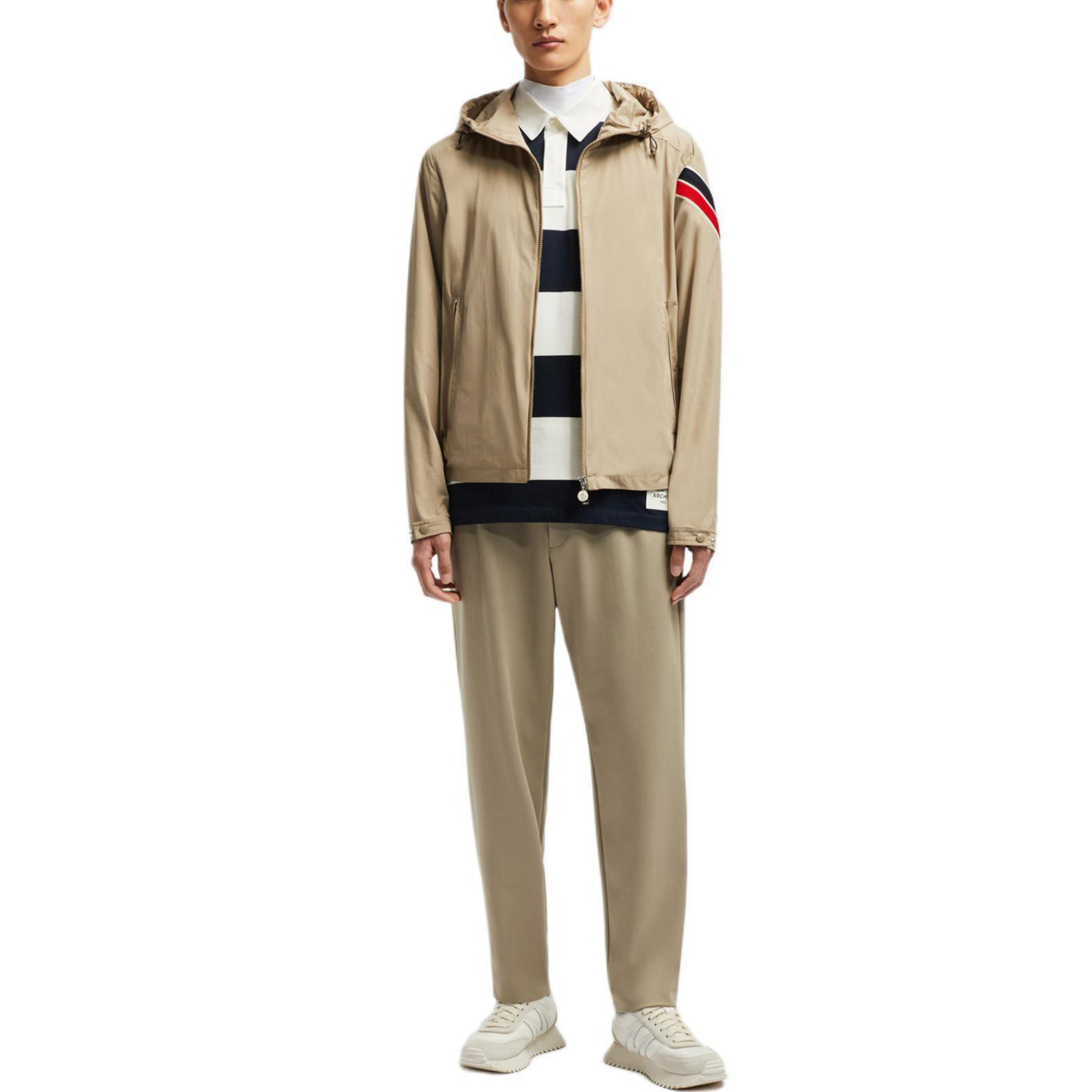 Moncler FW24 Claut  Gray Taupe Tricolor Zip Hoodie Jacket. J20911A0006754A91208 圖 3