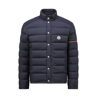 Moncler FW24 COLOMB Logo Print Down Jacket Unisex Navy Blue J10911A0001354A81778