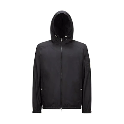Moncler FW24 Etiache Solid Color Hooded Zip-Up Jacket Coat Men’s J10911A001015968E999