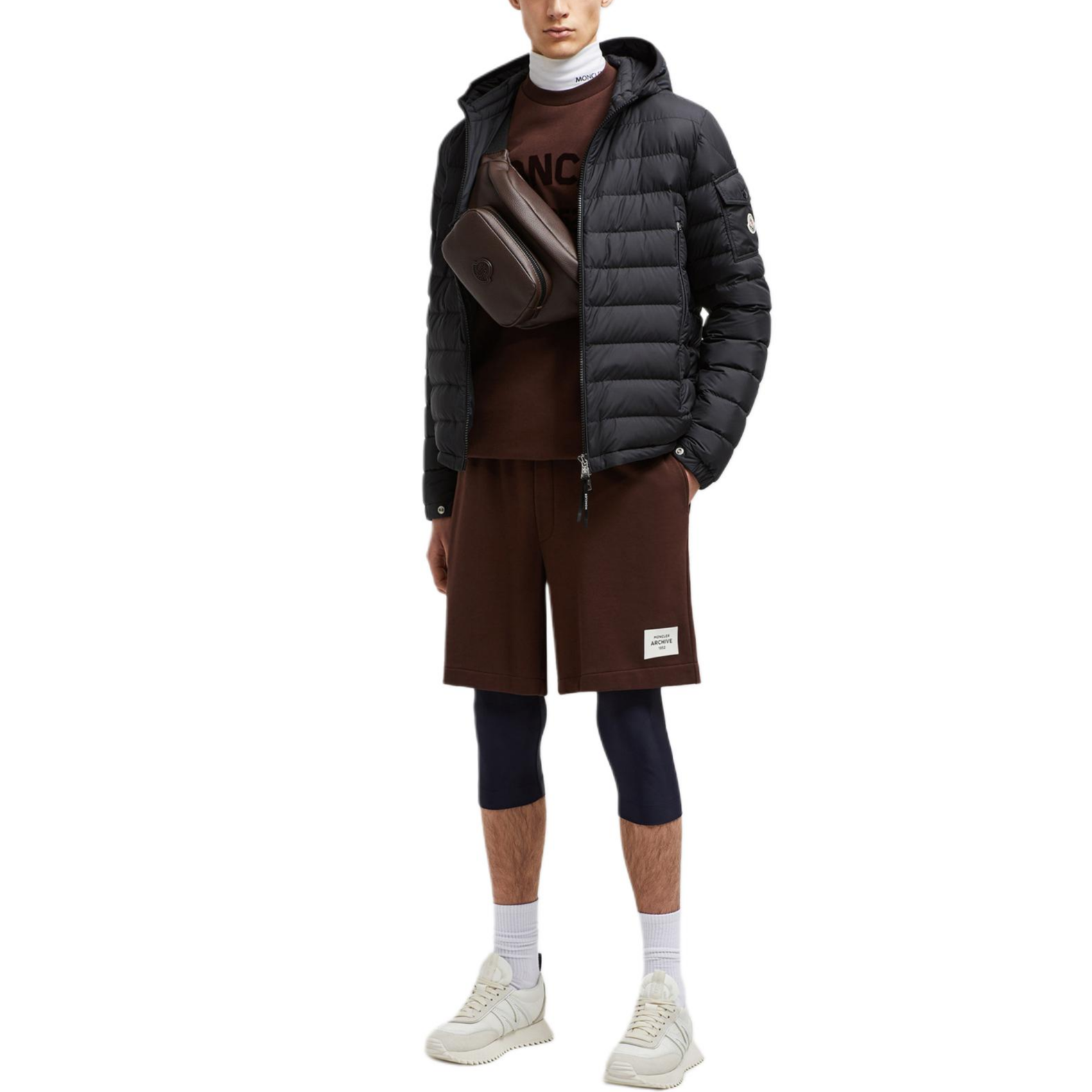 Lookbook Moncler FW24 Galion Unisex Black Puffer Jacket with Adjustable Cuffs and Hood. J20911A00079549SK999