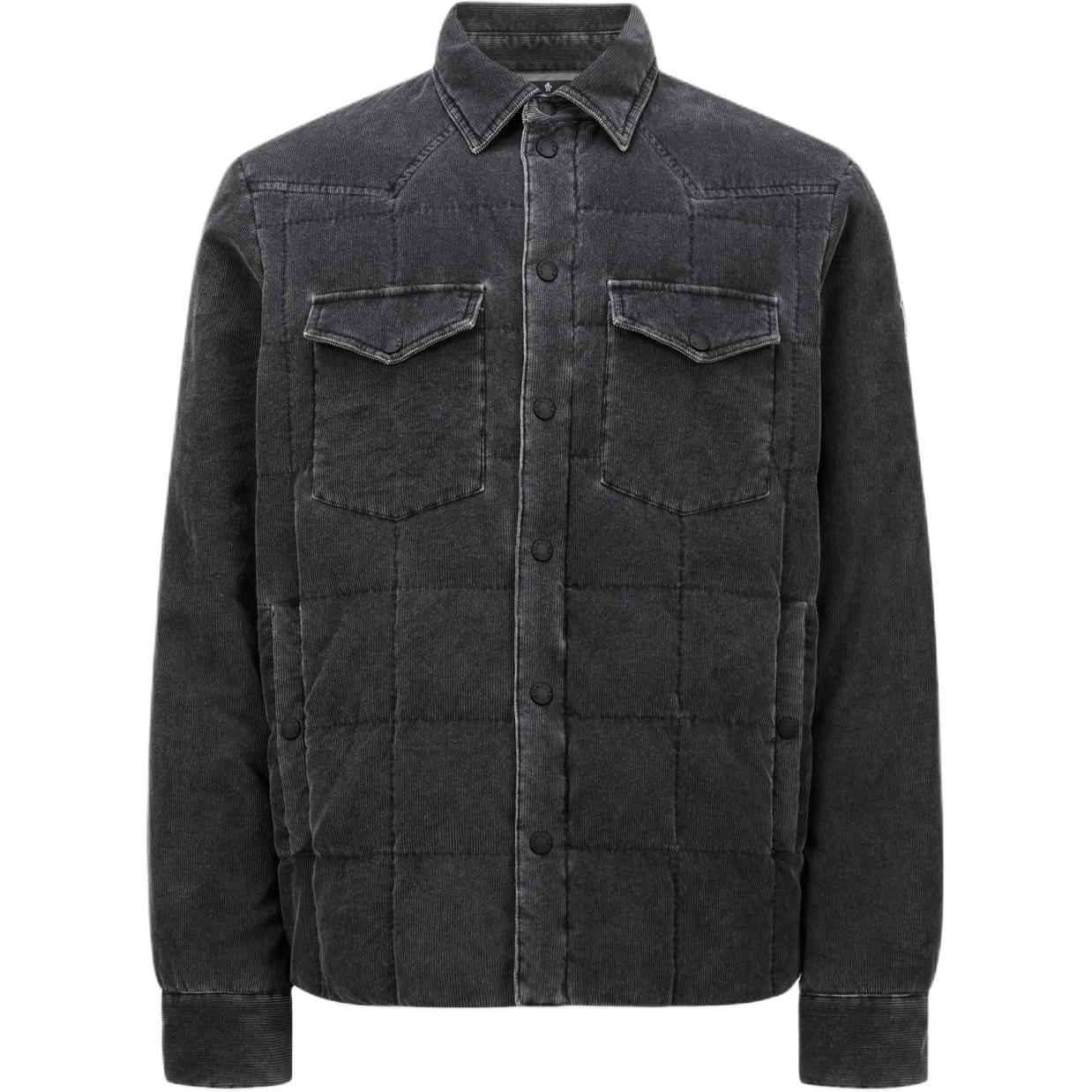 Moncler FW24 Gelt Corduroy Down Jacket Long Sleeve Shirt  Dark Gray J20971G00001597MH927