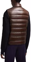 Shop Moncler FW24 GUI Series Lightweight Zip Logo Vest Brown Unisex J20911A1070053029257