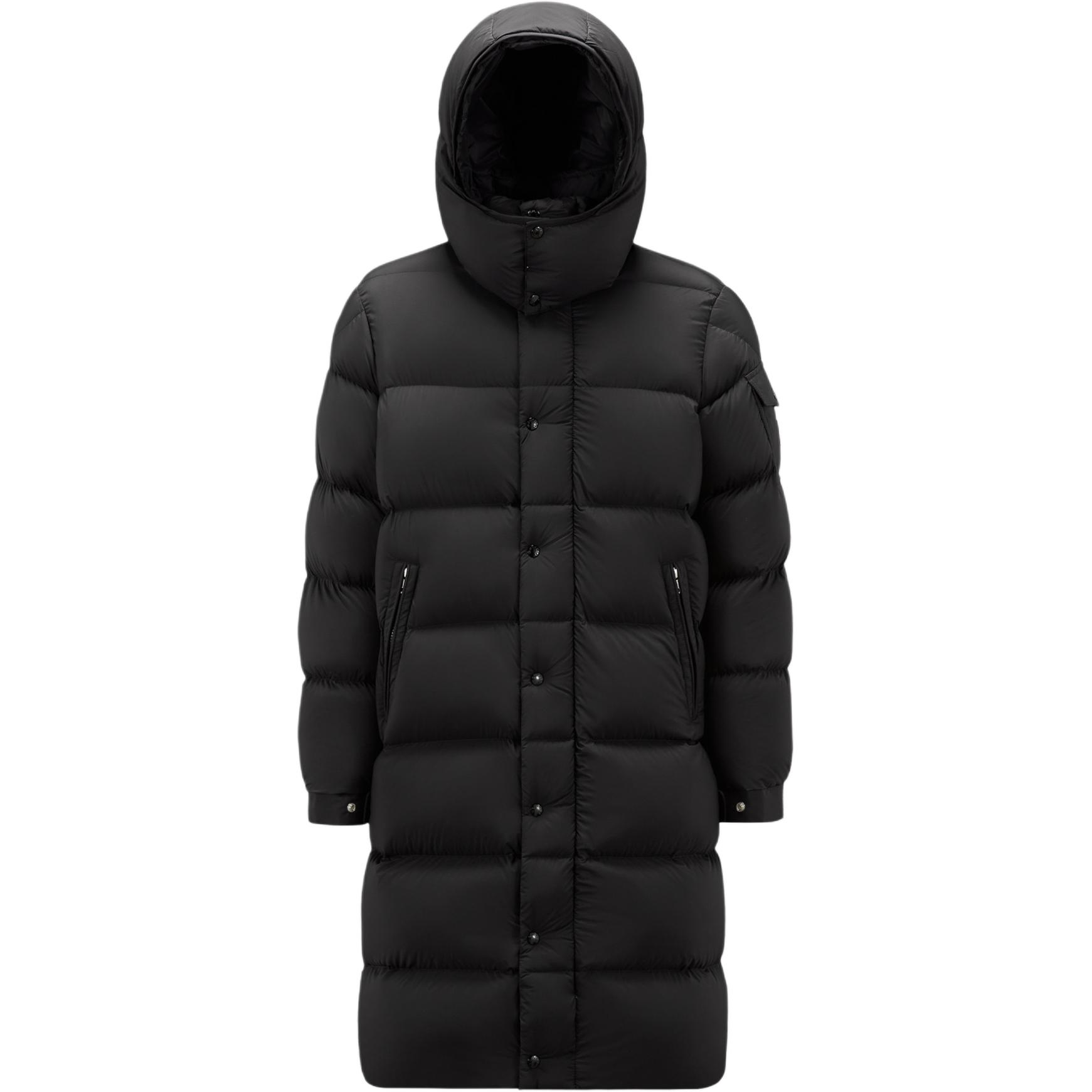 Moncler FW24 Hanoverian Unisex Black Long Down Jacket Quilted Windproof Hooded Coat J20911C0001853333999