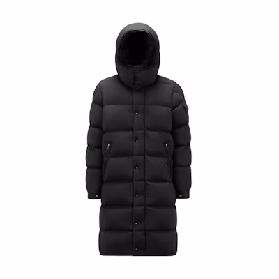 Moncler FW24 Hanoverian Unisex Black Long Down Jacket Quilted Windproof Hooded Coat J20911C0001853333999