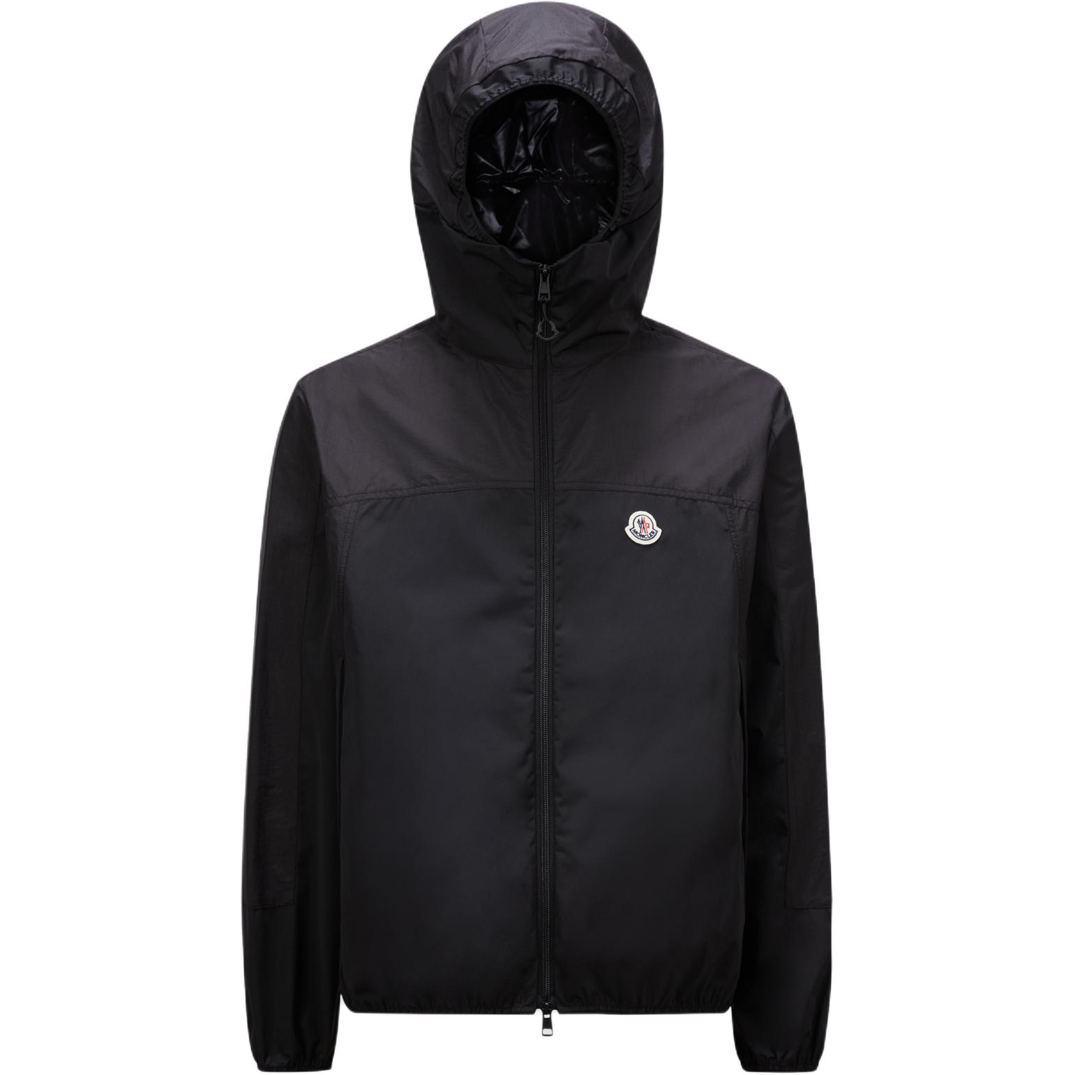 Moncler FW24 Kona Windproof Rainproof Logo Hooded Zip-Up Jacket Black Men’s J20911A00029597W3999