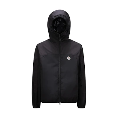 Moncler FW24 Kona Windproof Rainproof Logo Hooded Zip-Up Jacket Black Men’s J20911A00029597W3999
