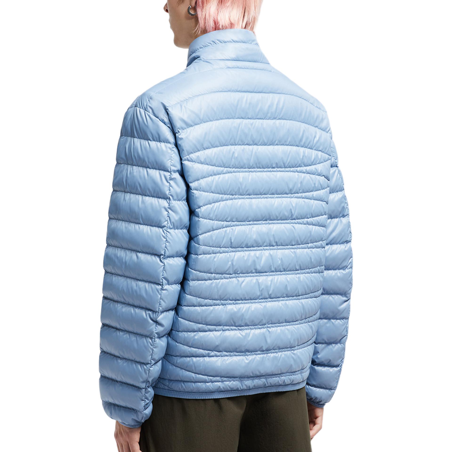 Moncler FW24 Leveche Light Down Jacket Geometric Quilted Unisex in Light Blue. J20911A00019595GJ71G 圖 4