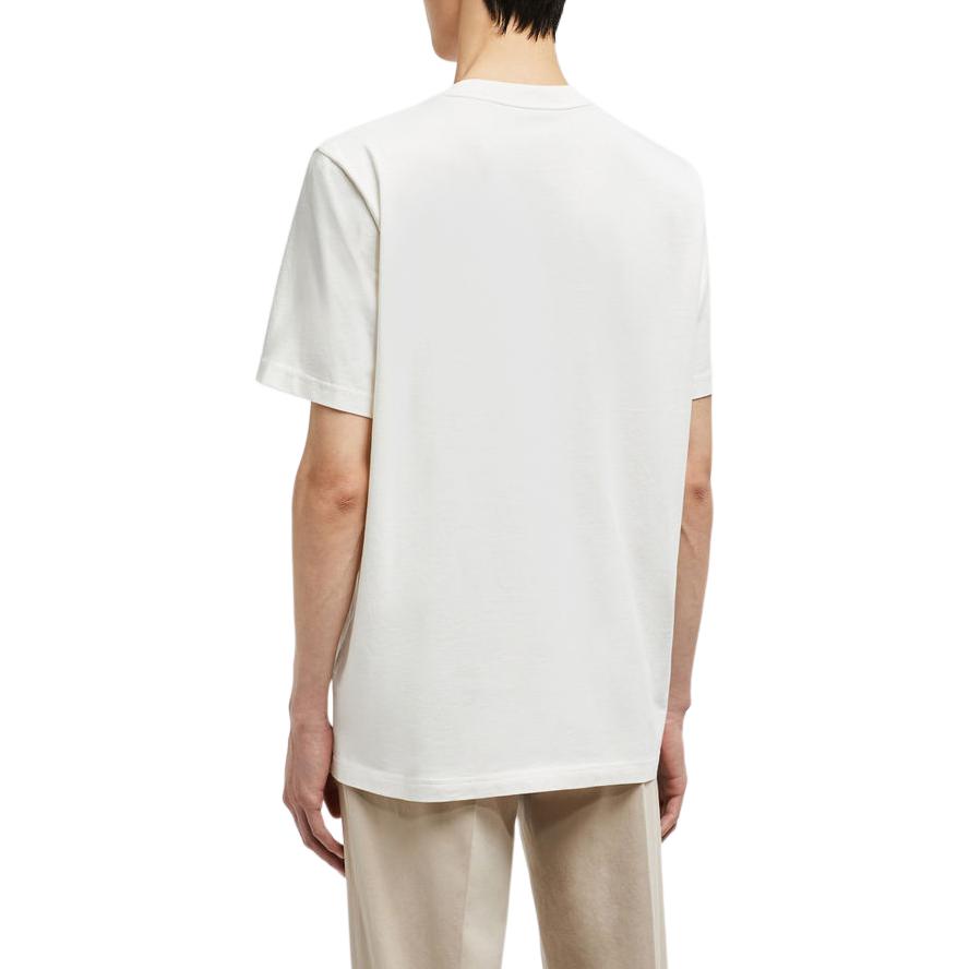 Shop モンクレール FW24 ロゴパッチ クルーネック 半袖Tシャツ ホワイト メンズ J20918C000208390T034