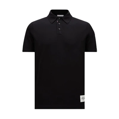 Moncler FW24 Logo Tag Regular Fit Polo Shirt Black - J20918A0000689A16999