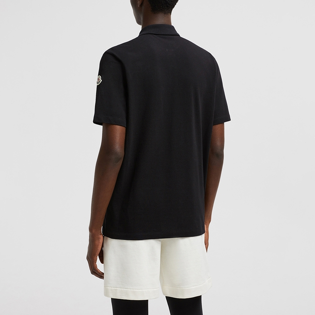Moncler FW24 Logo Tag Regular Fit Polo Shirt Black - J20918A0000689A16999 圖 4