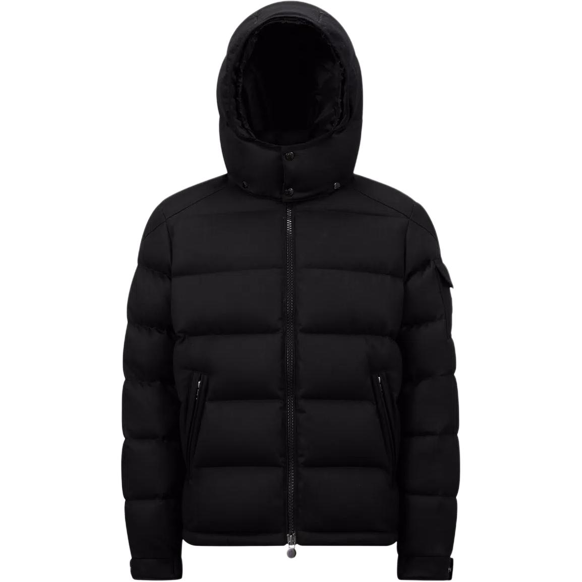 Moncler FW24 Montgenevre Flannel Wool Hooded Down Jacket Unisex Black. J20911A5370054272999 圖 2
