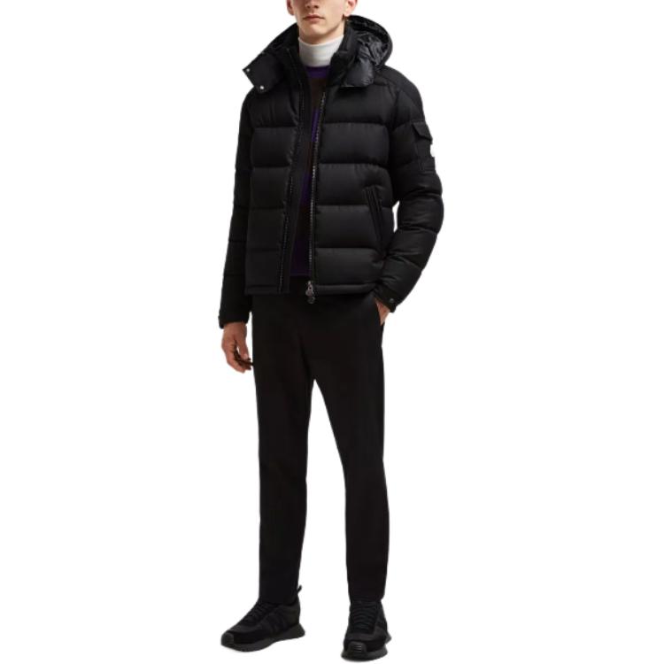 Moncler FW24 Montgenevre Flannel Wool Hooded Down Jacket Unisex Black. J20911A5370054272999 圖 3