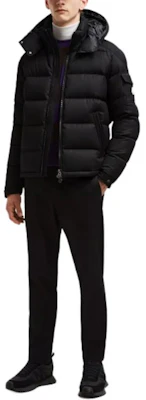 Moncler FW24 Montgenevre Flannel Wool Hooded Down Jacket Unisex Black. J20911A5370054272999 Lookbook Moncler FW24 Montgenevre Flannel Wool Hooded Down Jacket Unisex Black. J20911A5370054272999