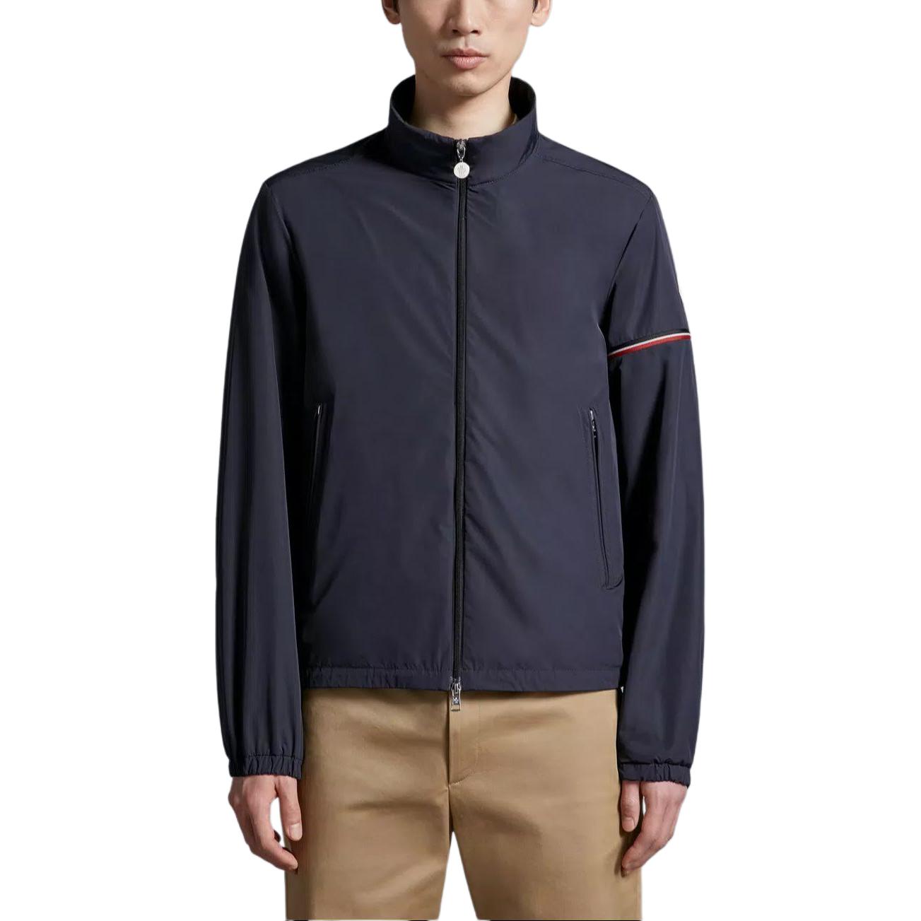 Lookbook Moncler FW24 Ruinette条纹拉链口袋夹克 海军蓝 外套 J10911A0011854A9174S