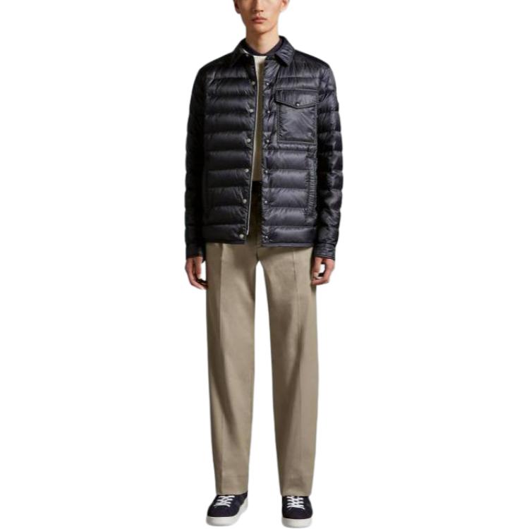 Moncler FW24 Tenibres Solid Zip-Up Collar Down Jacket Unisex Midnight Blue. J10911A0002353279776 圖 3