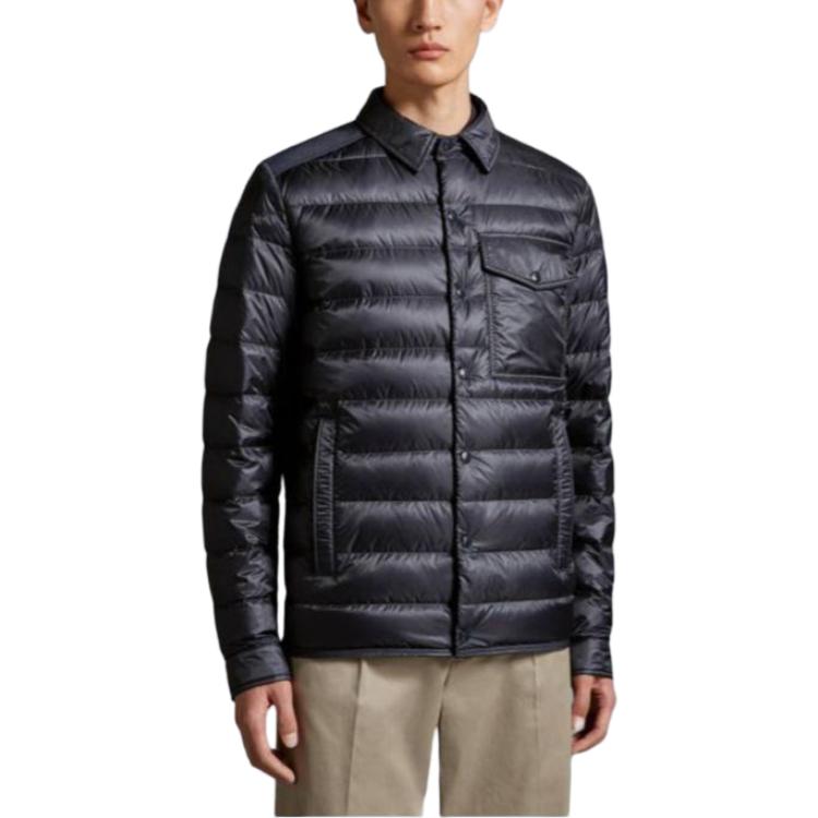 Moncler FW24 Tenibres Solid Zip-Up Collar Down Jacket Unisex Midnight Blue. J10911A0002353279776 圖 4