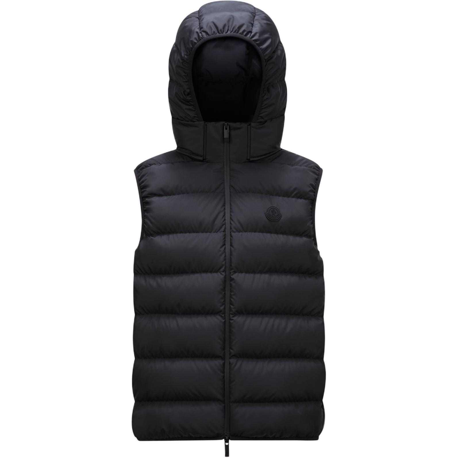 Moncler FW24 Valmasque Waterproof Black Sleeveless Down Vest for Men. J20911A000495973I999