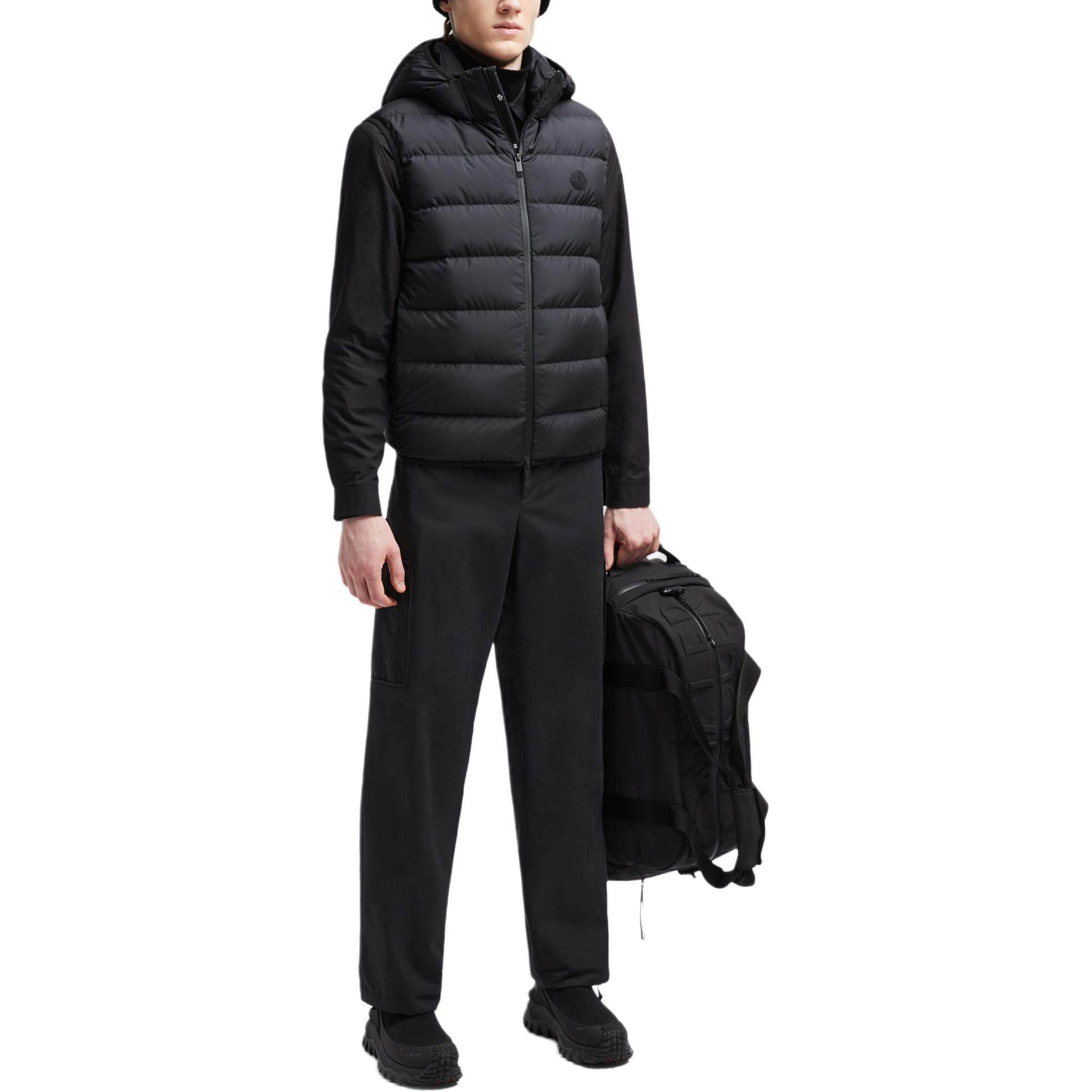 Purchase Moncler FW24 Valmasque Rompi Tanpa Lengan Anti Air Hitam Pria. J20911A000495973I999