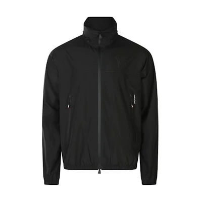 Moncler FW24 VEILLE Black Stand Collar Full-Zip Printed Jacket for Men. J10971A00001597C5999