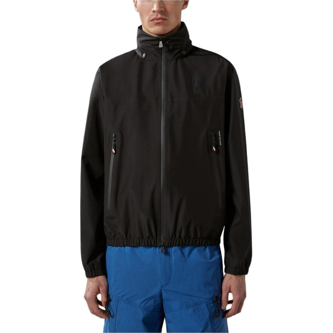 Shop 盟可睐 FW24 VEILLE 黑色立领全拉链印花男士夹克. J10971A00001597C5999