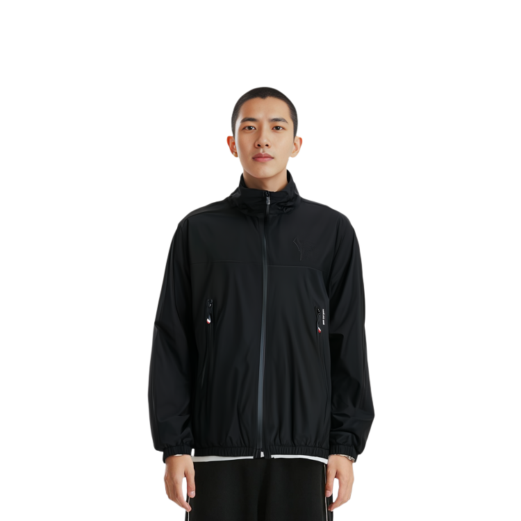 Details for 盟可睐 FW24 VEILLE 黑色立领全拉链印花男士夹克. J10971A00001597C5999