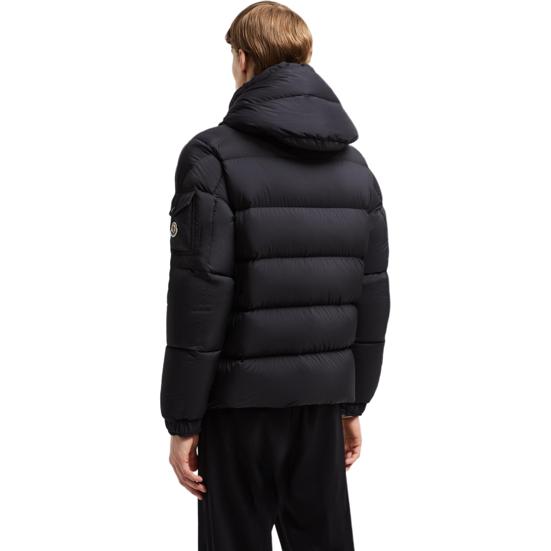 Moncler FW24 Vezere Black Down Jacket Unisex Hooded Snap Button Logo Short款. J20911A0020553333999 圖 4