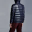 Lookbook Moncler Galion Lightweight Glossy Hooded Down Jacket Unisex Navy Blue. H10911A00027M1592742