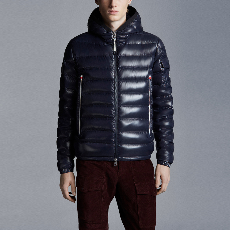Purchase Moncler Galion Lightweight Glossy Hooded Down Jacket Unisex Navy Blue. H10911A00027M1592742