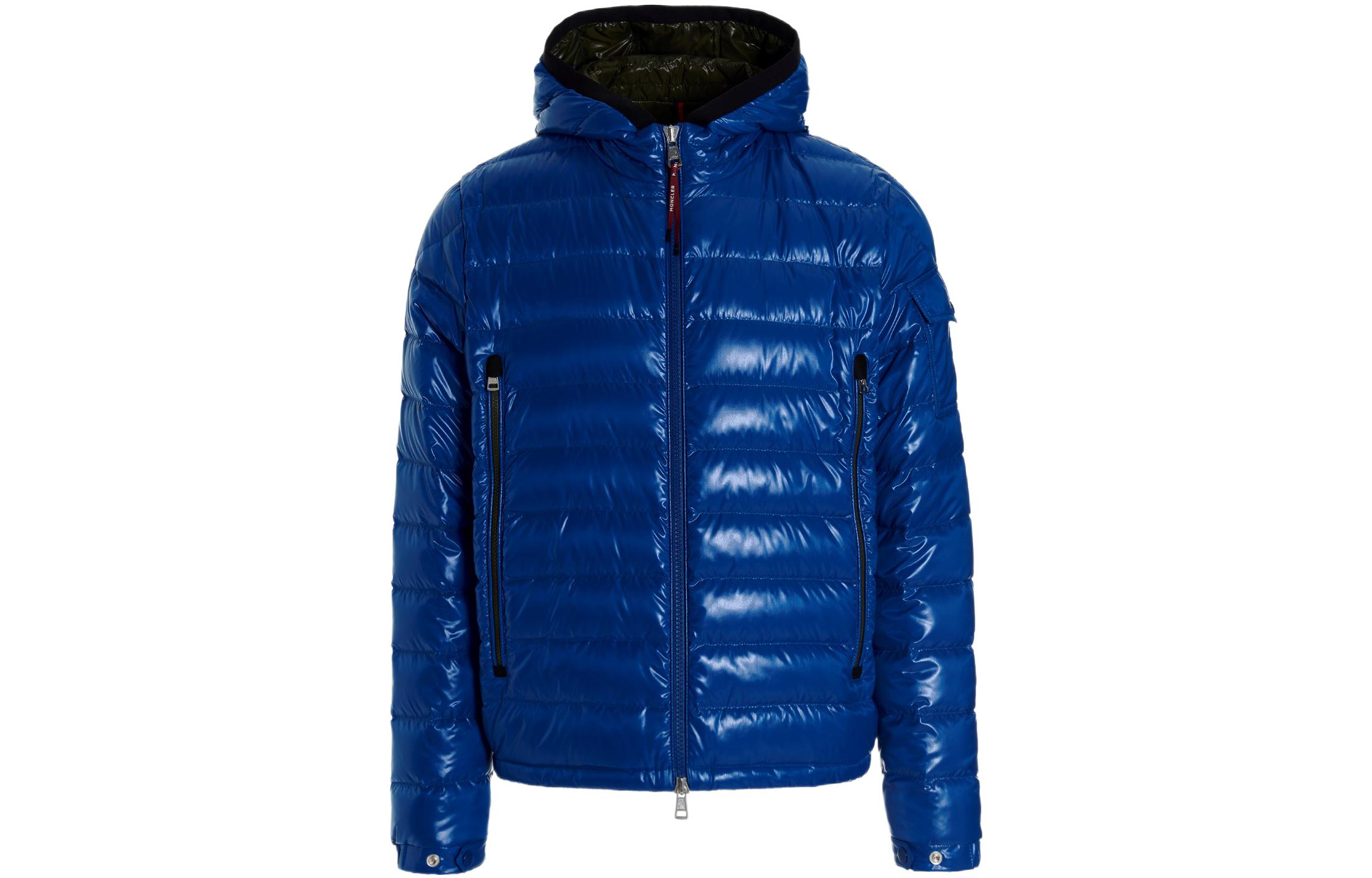 Moncler Galion SS22  Blue Hooded Down Jacket Winter Collection. 1A00027M159275N