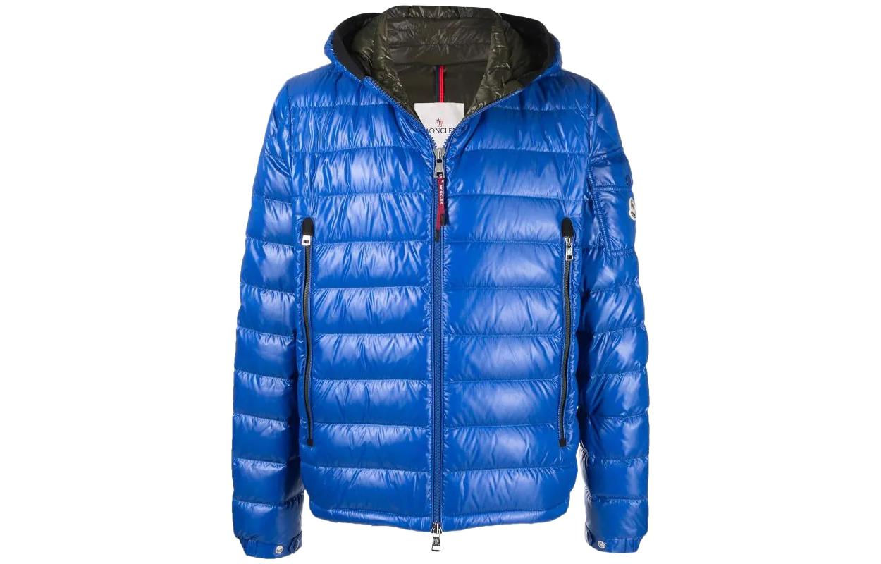 Order Moncler Galion SS22 Chaqueta Azul con Capucha Acolchada Ajustada. H10911A00027M1592
