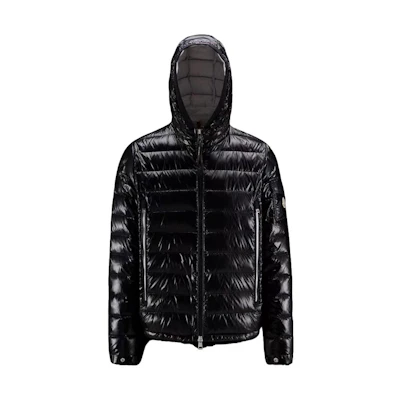 Moncler Galion SS22 Glossy Hooded Down Jacket Unisex Black Winter Warmth. H10911A00027M1592999