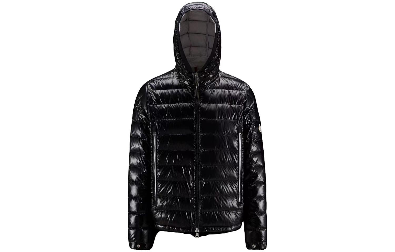 Moncler Galion SS22 Glossy Hooded Down Jacket Unisex Black Winter Warmth. H10911A00027M1592999 圖 2