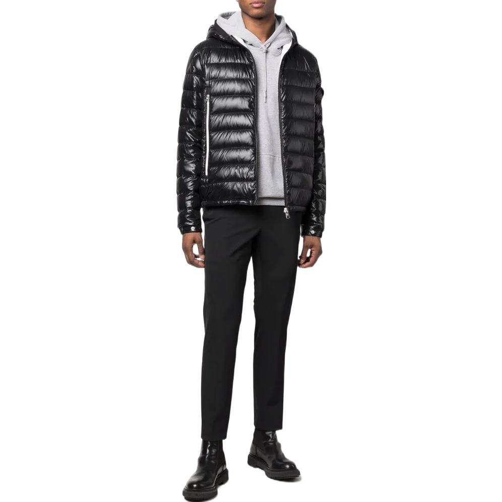 Moncler Galion SS22 Glossy Hooded Down Jacket Unisex Black Winter Warmth. H10911A00027M1592999 圖 3