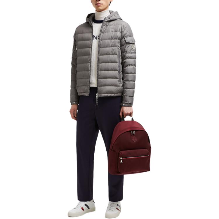 Moncler Galion Unisex Short Down Jacket with Logo Patch in Dark Grey. J20911A00079549SK93D 圖 3