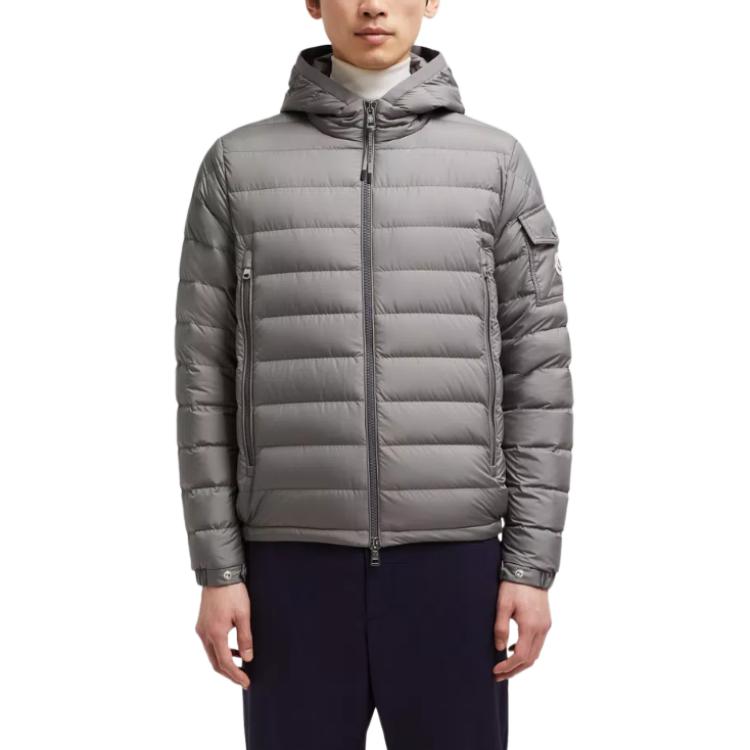 Moncler Galion Unisex Short Down Jacket with Logo Patch in Dark Grey. J20911A00079549SK93D 圖 4