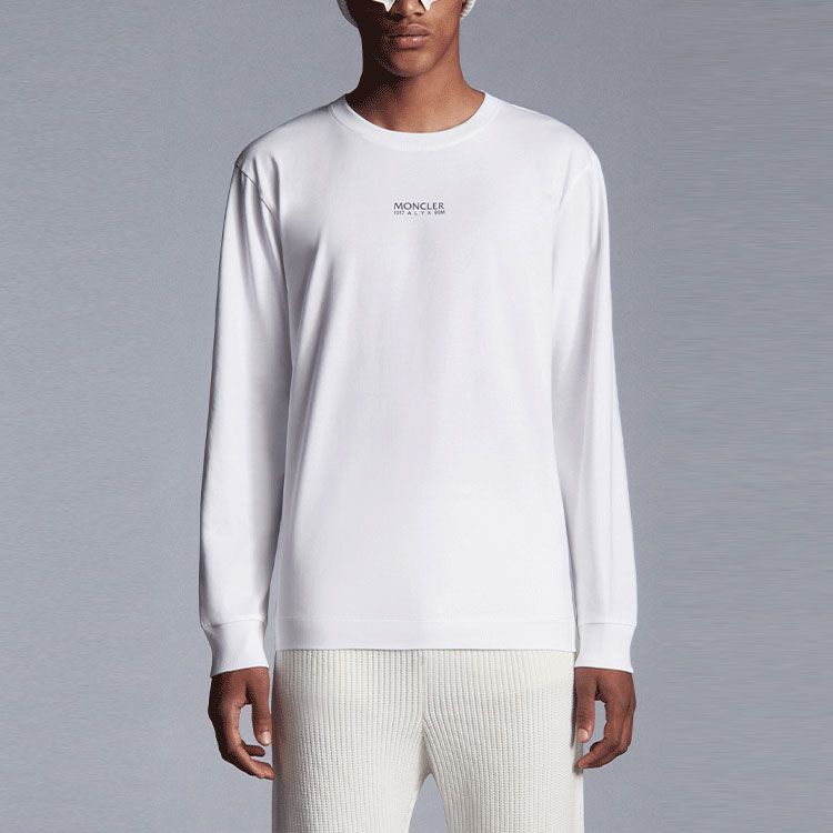 MONCLER GENIUS 1017 ALYX 9SM FW21 Logo Cotton Long Sleeve Tee White Men’s G209Y8D00002829KY032 圖 3