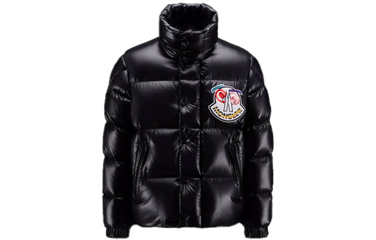 Order Moncler Genius 1952 Bytham 黑色大Logo 光澤羽絨外套 男女滑雪版 H20921A00039M2019999