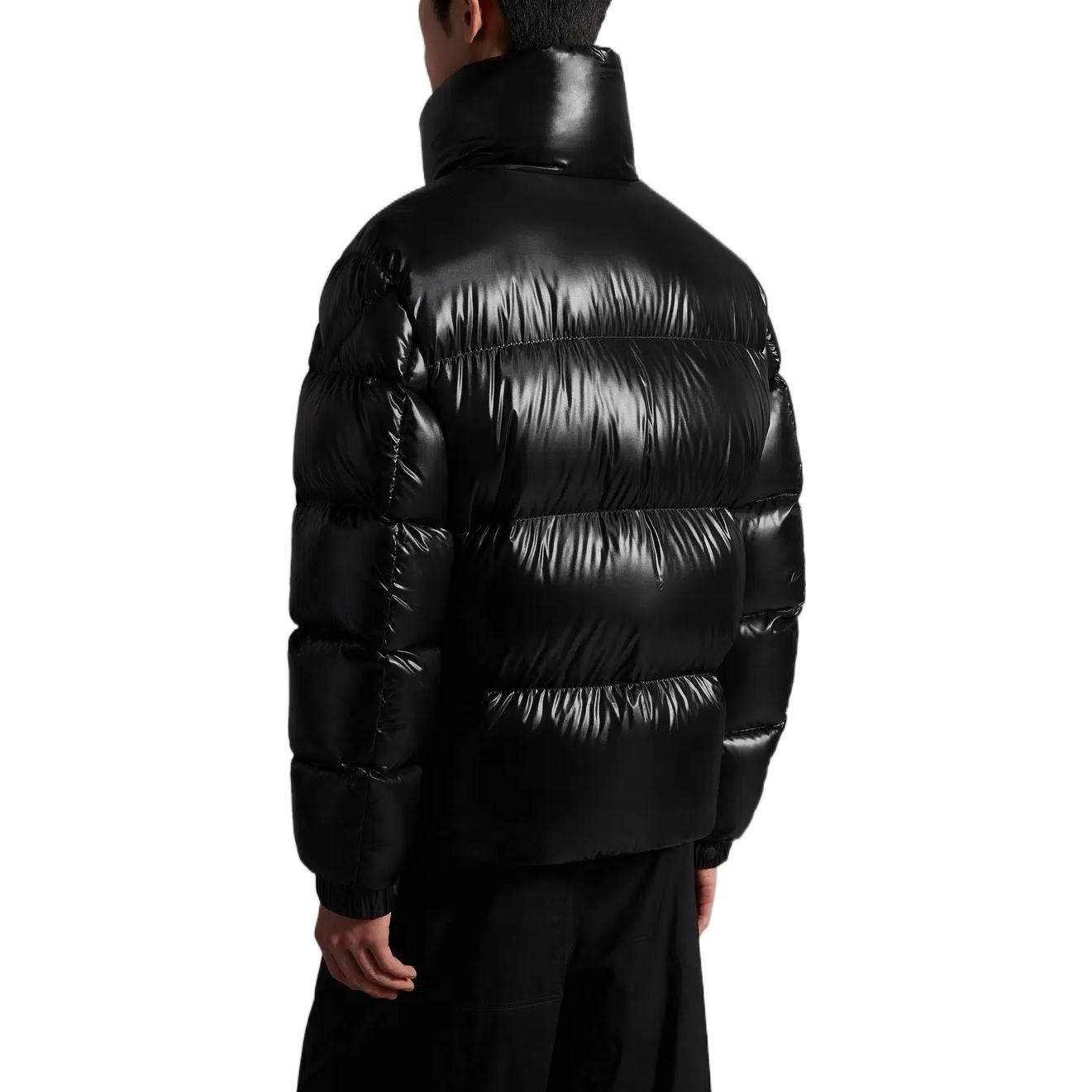 Shop Moncler Genius 1952 Bytham 黑色大Logo 光澤羽絨外套 男女滑雪版 H20921A00039M2019999