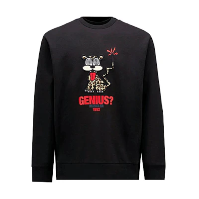 MONCLER GENIUS 1952 FW22 Leopard Print Long Sleeve Sweatshirt Black Men. H20928G00003M2327999