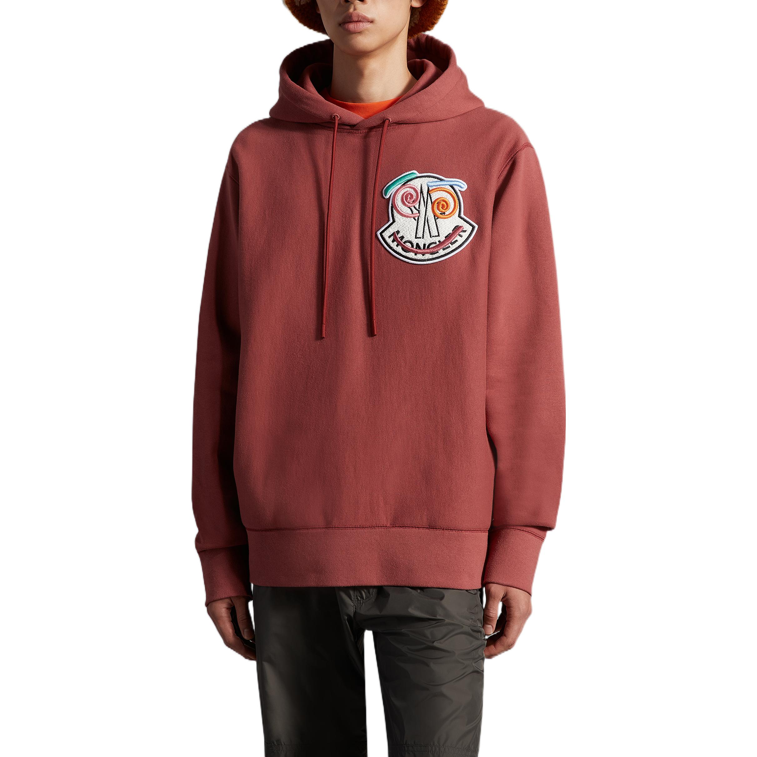 Purchase 蒙克勒Genius 1952宽松连帽卫衣深红色套头衫. H20928G00006809KX590